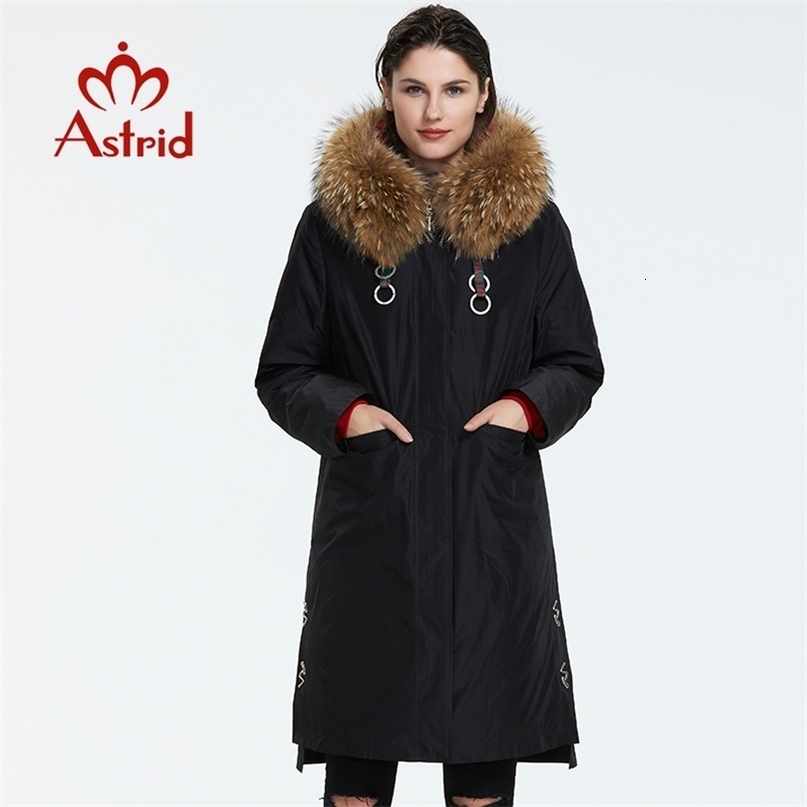 Astrid 2019 Winter new arrival down jacket women with a fur collar outerwear high quality long fashion women winter coat FR7049 T200902