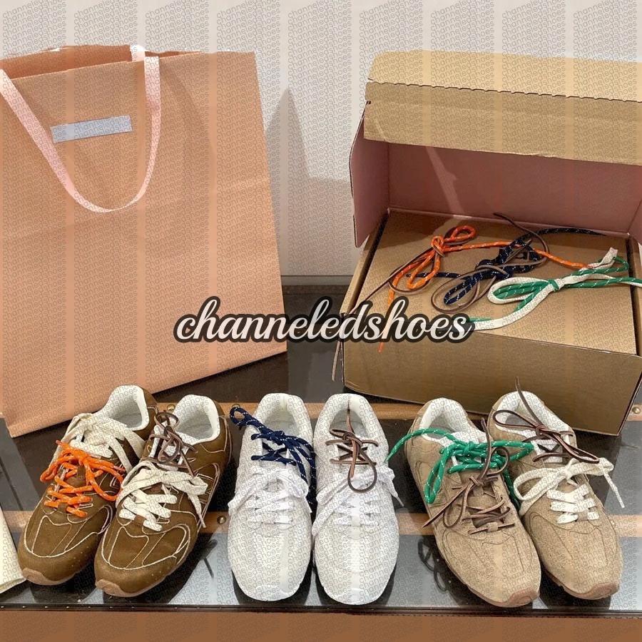 Designer Knot Loafers Canvas 530 SL Casual Shoes Leather sneakers Low Heel Flats Luxury Women Running irregularity Matte Running Classic Shoes