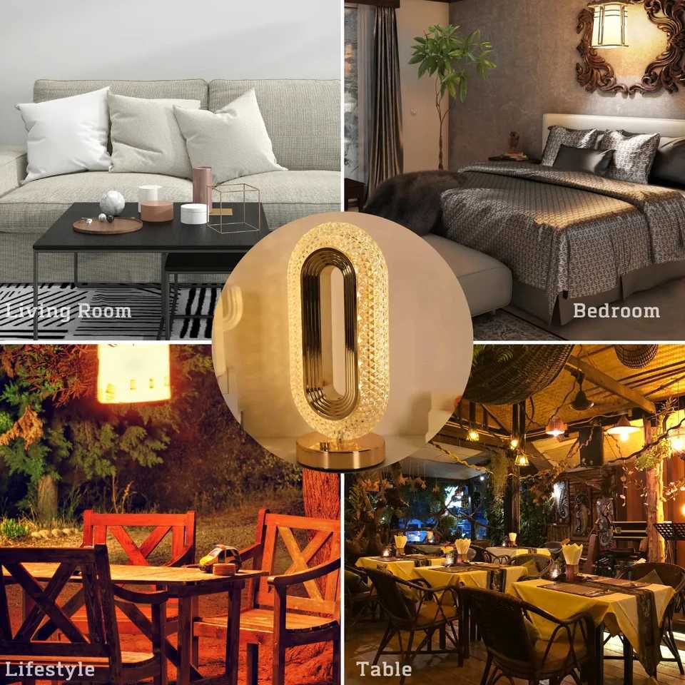 Crystal Oval Table Lamp led small night light street diy Snowy Flowing Hemp snow nightlight convenientlight bedroomgirllight C251115