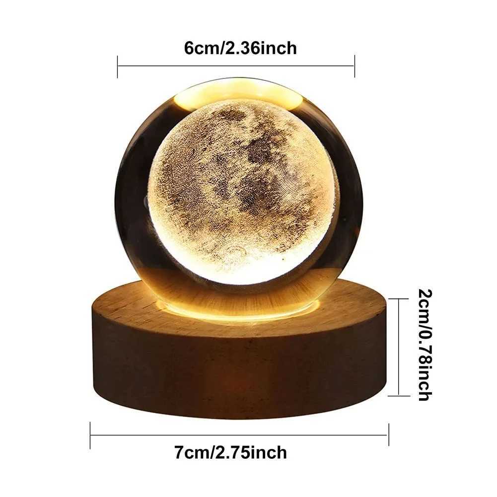 Unique 3D Crystal Ball Lamp with Galaxy and Planetary Projections USB Night Light for Cozy Atmosphere plasma ball C251115