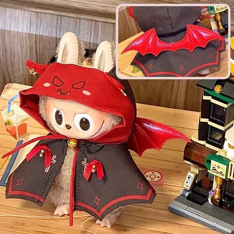 Labubu Doll Halloween Little Devil Cloak for 17cm V1 V2 V3 Labubu Plush Doll Replacement Clothing Accessories Toy Birthday Gift C250924