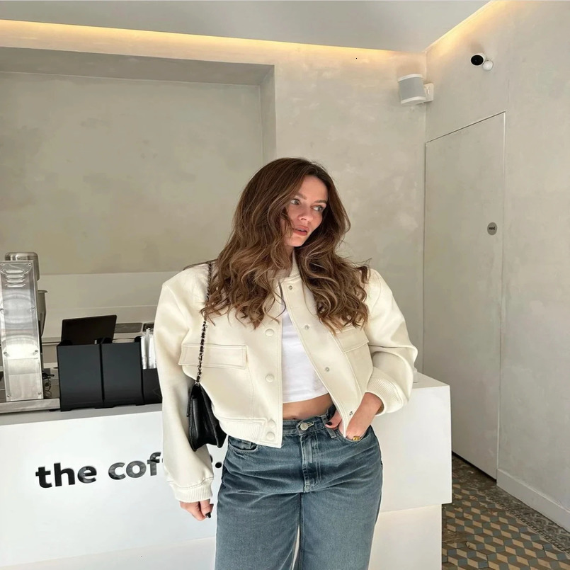 Premium jacket casual baseball uniform loose spring summer autumn women 241029