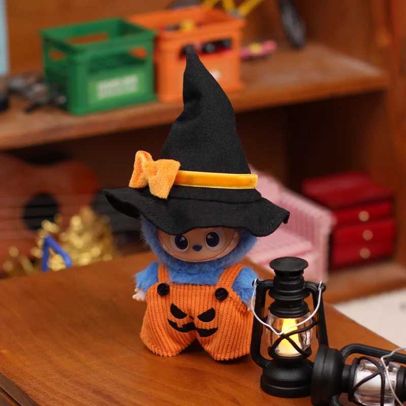 40 ClothLovely Halloween Clothes Set Cute Pumpkin Dress with Hat for Labubu V4 Doll Clothes Outfit Accessories C250924