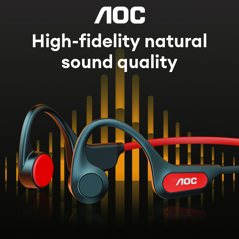 AOC Wireless Bluetooth Headphones ACN4521 Bone Conduction Bluetooth Headset Hi-Fi Sound Quality Music Earphones Ergonomic Design Sports Earbuds