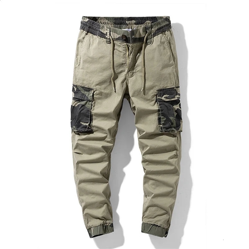 Spring and Autumn Overalls Mens Outdoor Sportswear Autumn Tactical Pants Casual Sports Pants Mens Cotton Trousers 240812
