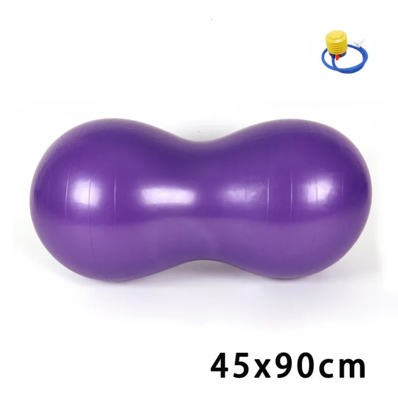 9045cm AntiBurst Peanut Yoga Ball for Home Exercise Fitness Equipment Sports Gym Pilates Trainning with Pump 240603