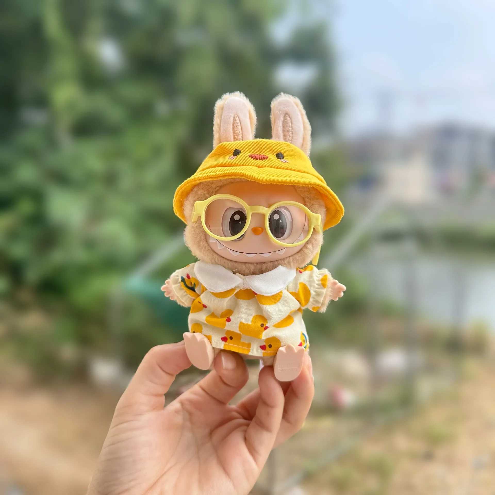 Clothes only The second generation of LABUBU sitting party series dolls baby clothes Labubu dolls for the yellow duck suit C250924