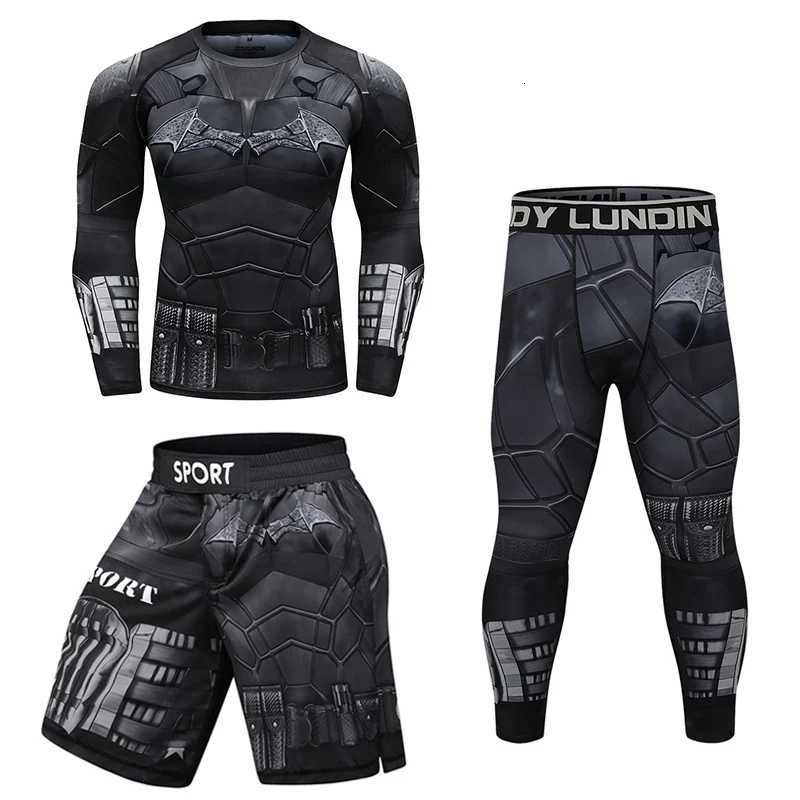 MMA Rashguard T Shirts Pants Rash Guard Shorts BJJ Tracksuit Boxing s Muay Thai Compression Men Kickboxing Sports Sets X250924