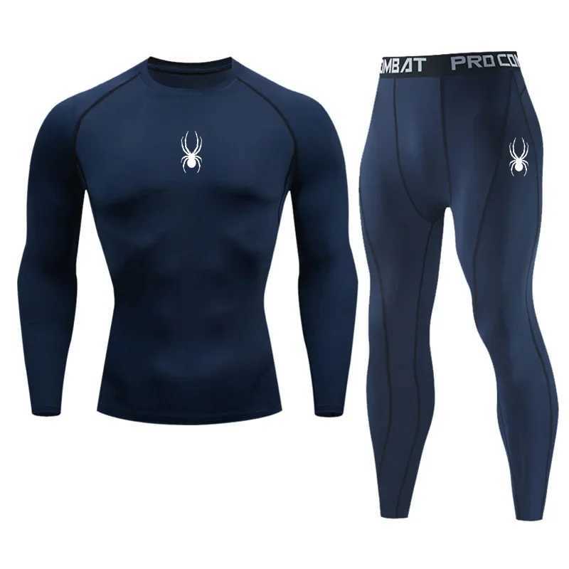 Gym Compression Tshirt Mens Long Slves Suit Sportswear Spring Autumn Outdoor Dry Fit Sports Running Tops 2piece Set X250924