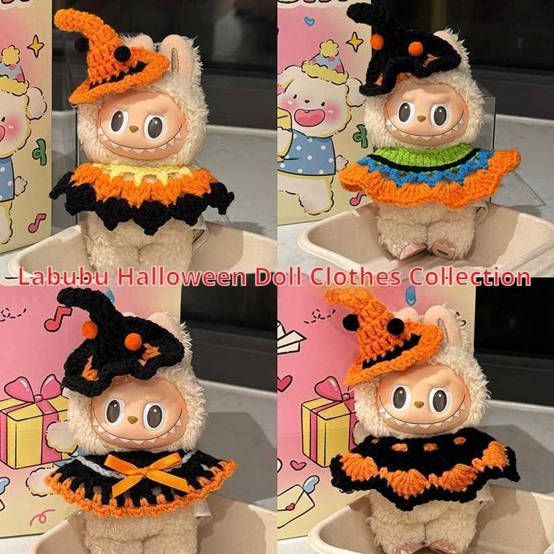 For Labubu Clothes Handwoven Halloween Doll Dress Game Doll Clothes Pumpkin Hat Vinyl Doll Collar Accessories C250924