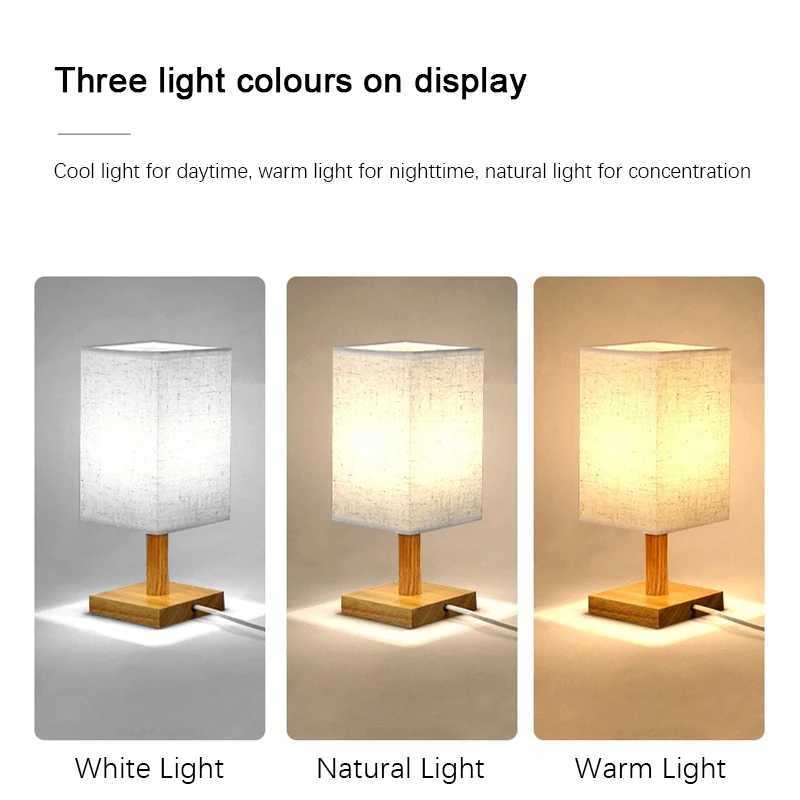 LED Table Lamps Simple Chinese Style Decoration Lamp Dimmable USB Plug Night Light Fabric Lampshade Bedroom Bedside Lighting C251115