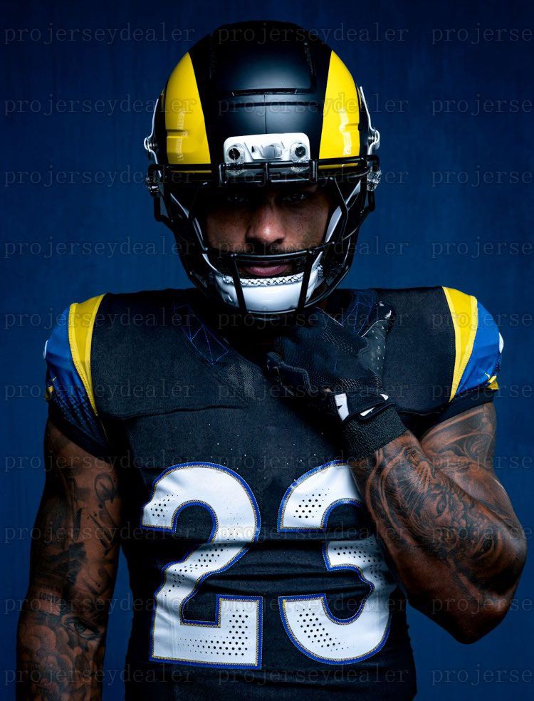 Custom 2025 Rivalries jerseys 12 Matthew Stafford Kyren Williams Aaron Donald Puka Nacua avante Adams Christian Rozeboom Jaylen McCollough Stetson Bennett IV