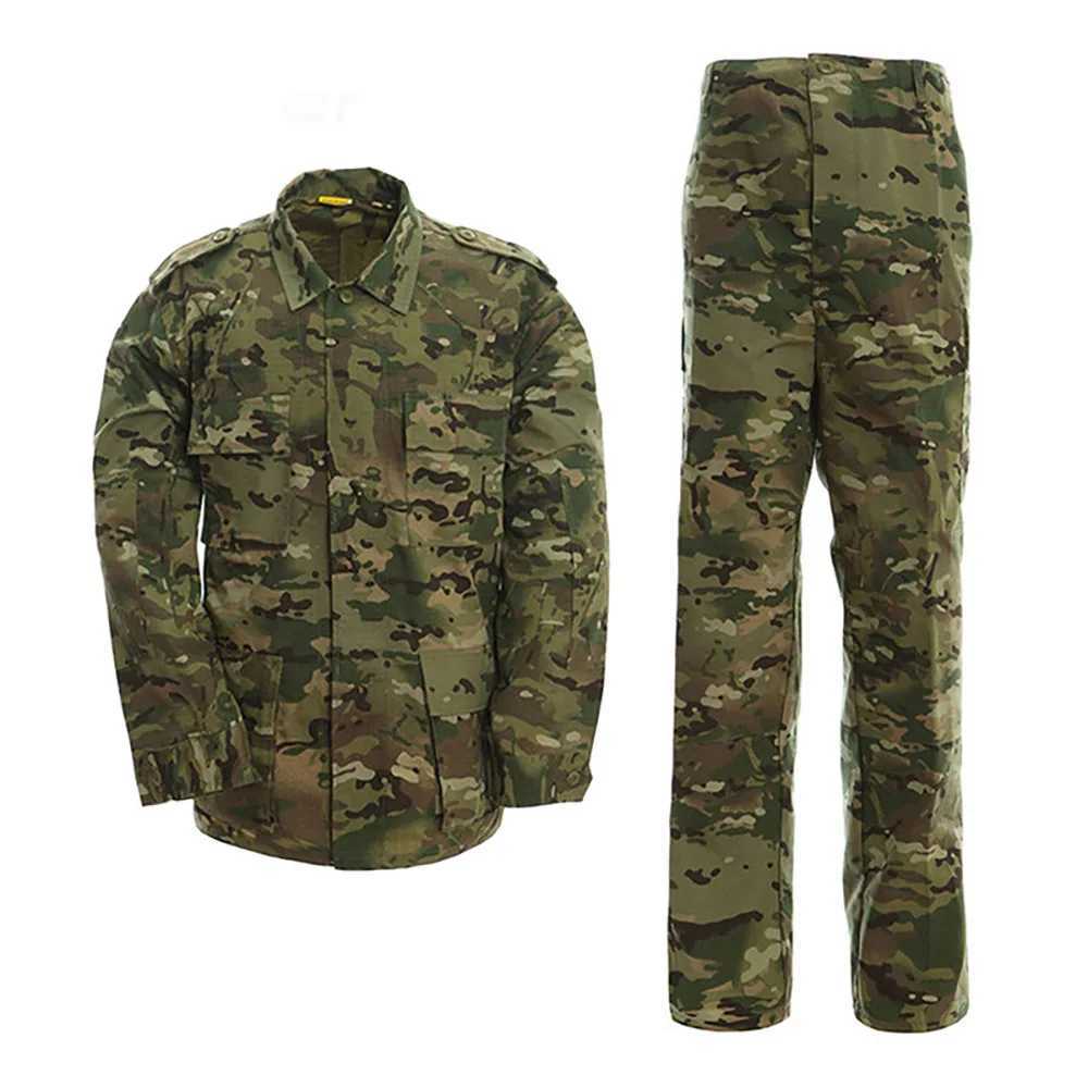 Military Tactical Camouflage BDU Uniform Suit Army Outdoor Hunting Training Suit Jacket Pants Mens Waterproof Durable X250924
