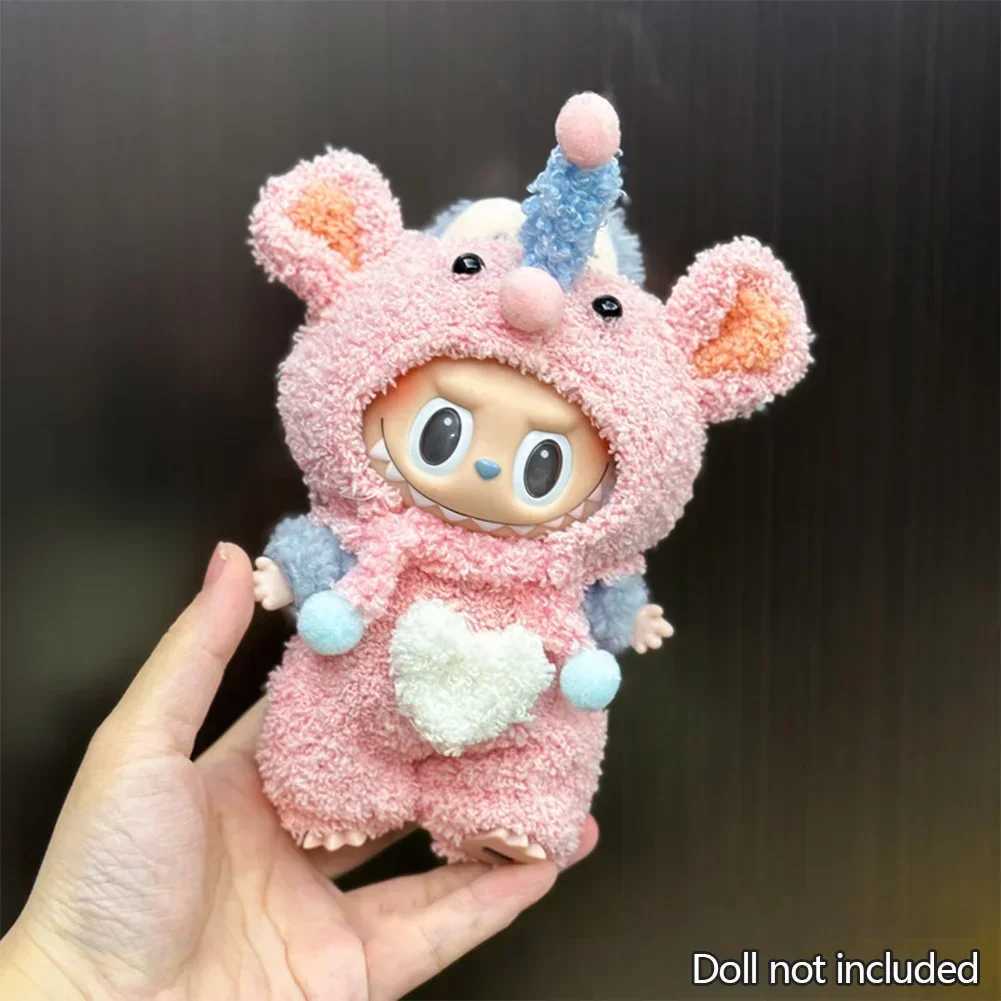 Cute Pink Pig Set Ropa Labubu Outfit Doll Clothes Labubu Clothes Outfit Hoodies Color Match Hoodies Dolls Accessories C250924