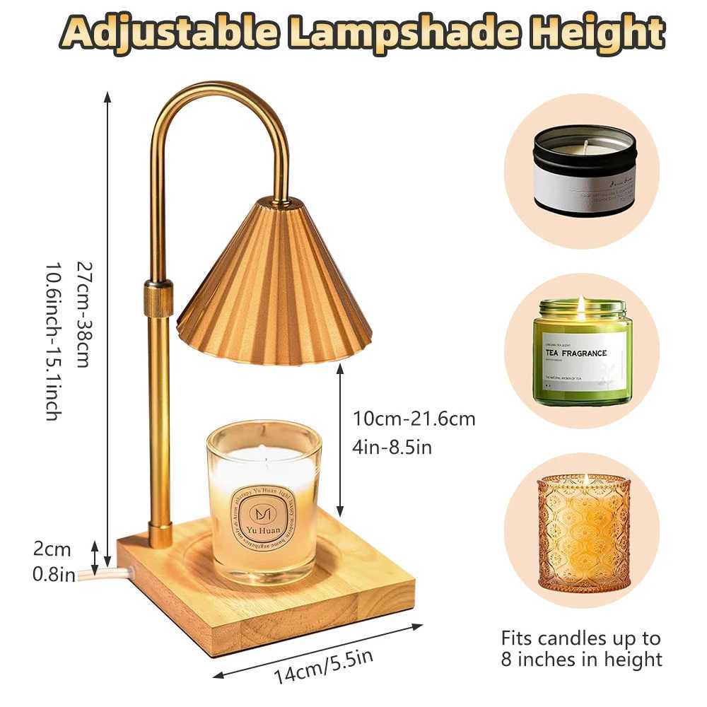 Modern Candle Warmer Table Lamps Metal Wax Burner Dimmable Aromatherapy Table Lamp Desk Lamp for Bedroom Living Room Atmosphere C251115