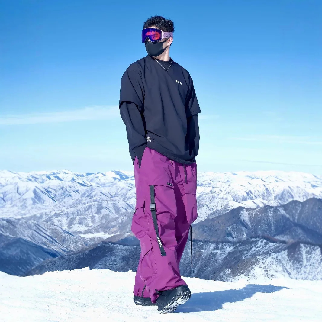 Ski Pants Mens Snowboard Waterproof Velvet Thickened Professional Winter Snow Outdoor 250922