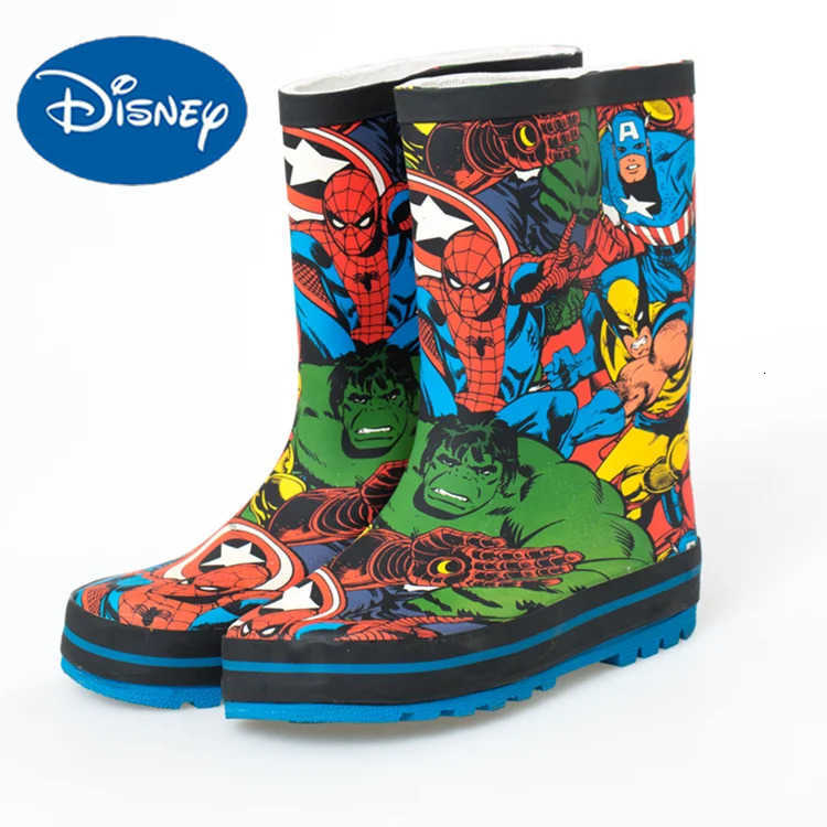 Disney New cartoon kids Captain America Rain Boots Student Rain Boots Childrens Fashion NonSlip shoes H250924