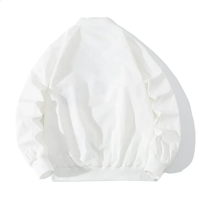 Classic white bomber jacket womens spring fashion 95kg oversized Chaquetas baseball casual loose zipper underwear Z187 240930