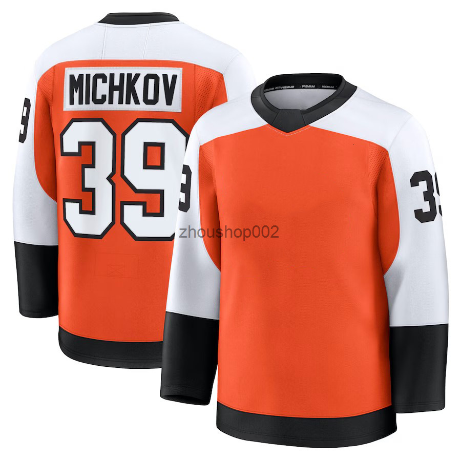 Flyers Jersey Michkov 39 Zegras 46 Konecny 11 More Fan Edition Hockey Jersey