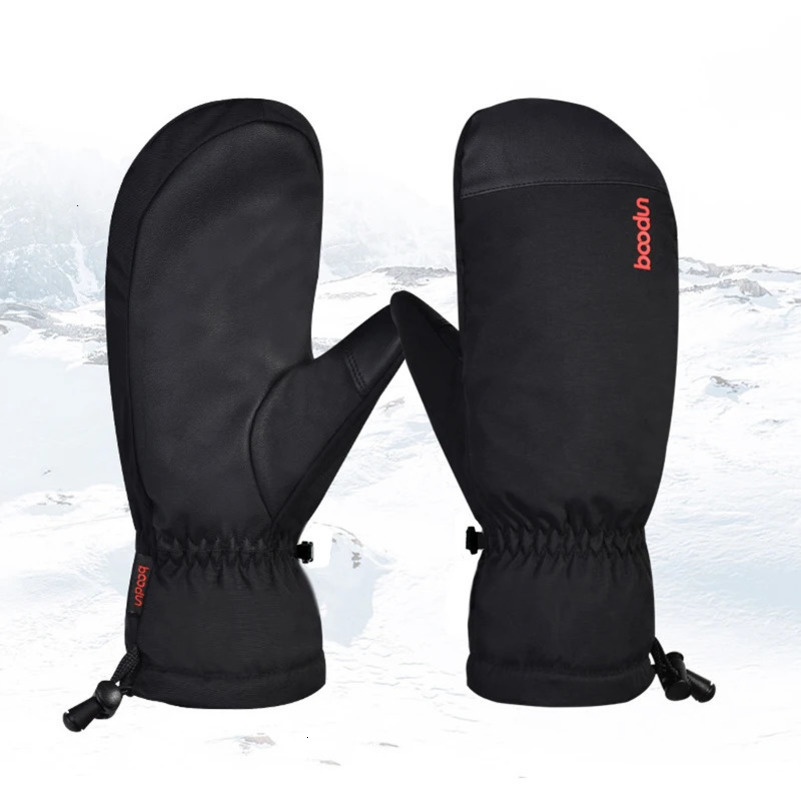 Boodun professional ski gloves waterproof mens winter warm ski gloves -30 degree skis 241107