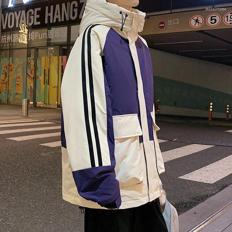 Men's Down Fashionable Versatile Sports Leisure Cold Proof And Warm Jacket With Hat Feather Comfortable Breathable