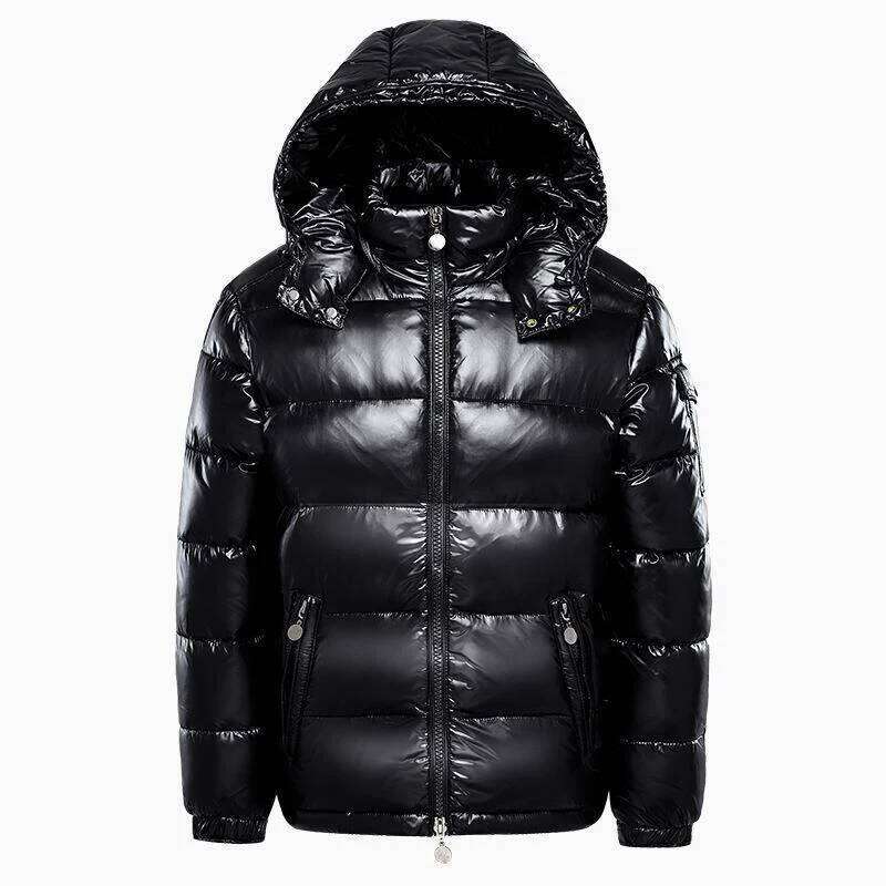 Winter Mens Shiny Down Parkas Man Mountain Ski Cotton Thermal Coats Men Thick Windbreaker Hooded Jacket Clothing