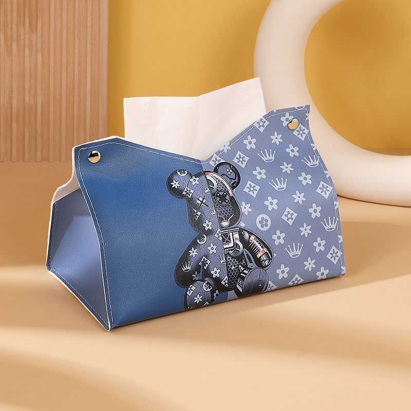 Inside Nordic leather tissue box draw box living room household creative tissue cover paper bag car tea table paper draw box C250924