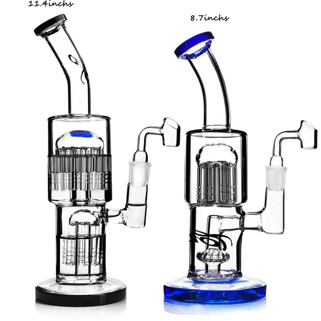 TORO Hookahs glass bong Hookahs Smoking Water Pipe Bubbler heady Oil Water Bongs Arm Tree Perc 18 mm bowl