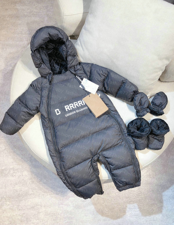 Winter baby Boys girls children's white duck down Rompers kids designer Outdoor one-piece down thickened warm leisure princess children's Jumpsuits