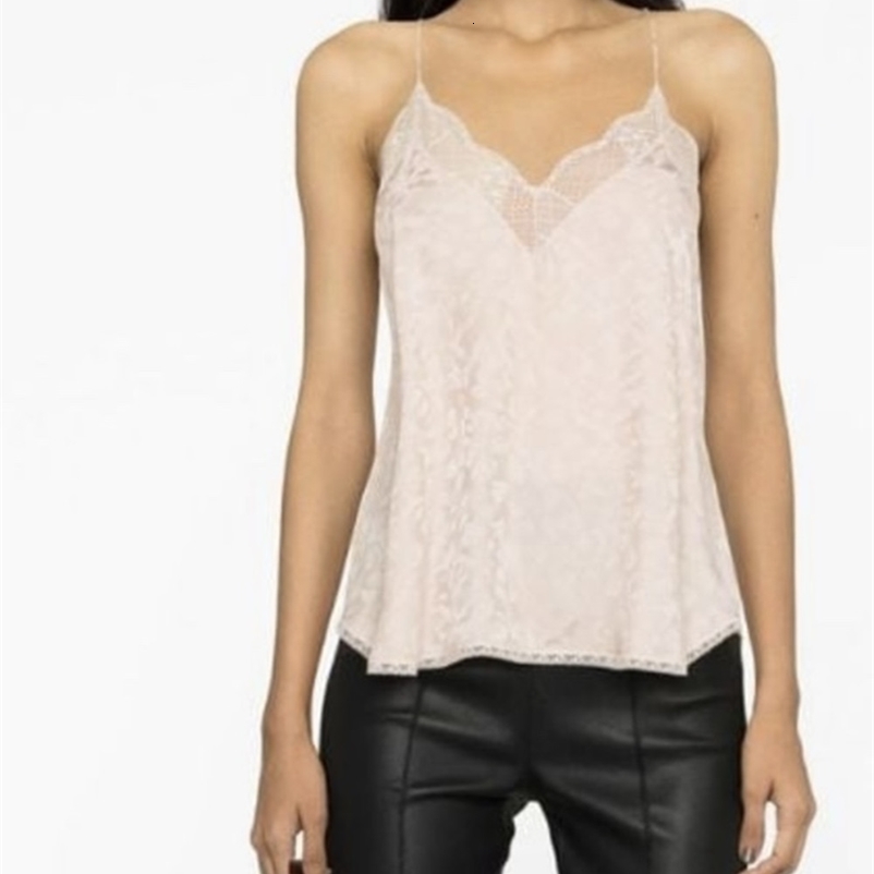 Camisoles Tanks Women's Leopard Printed Camisole Sexy Lace Stitching 100% Silk Sleeveless Summer V-neck Sling Tops for Female 230420