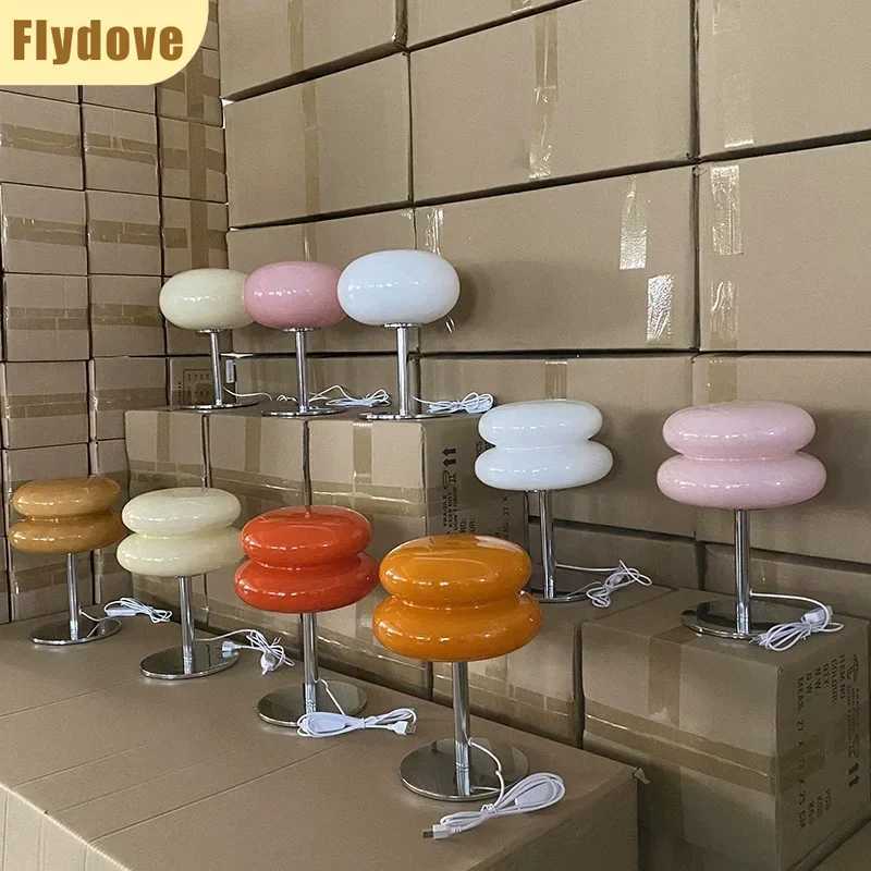 Double Layered Egg Tart Girl Ins Desk Lamp American Retro Bauhaus Highend Living Room Bedside Atmosphere LED Vintage Lamp C251115