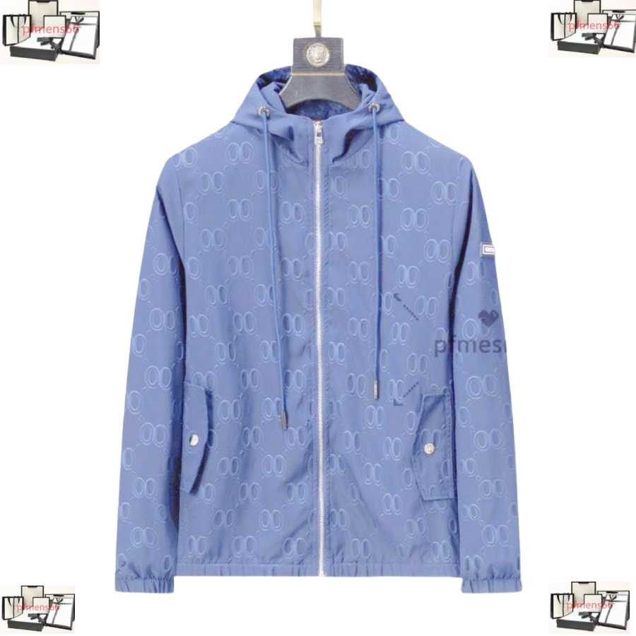 Men's Hooded Jackets Windproof High quality Embroidered letter Overcoat Fashion Hoodie Zip Coat Men Designer Jacket