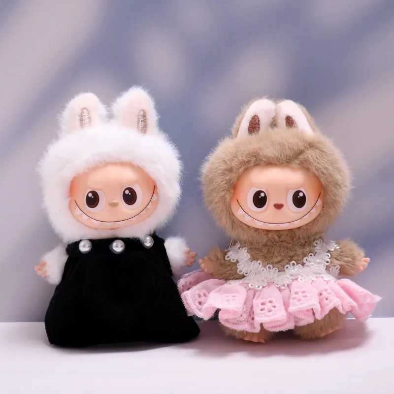 Suspender Skirt Dress Clothing For 10cm Labubu 40 Doll V4 Pendant Outfit Accessories Kids Gift Dress Up Toy Outfit Clothes Gift C250924