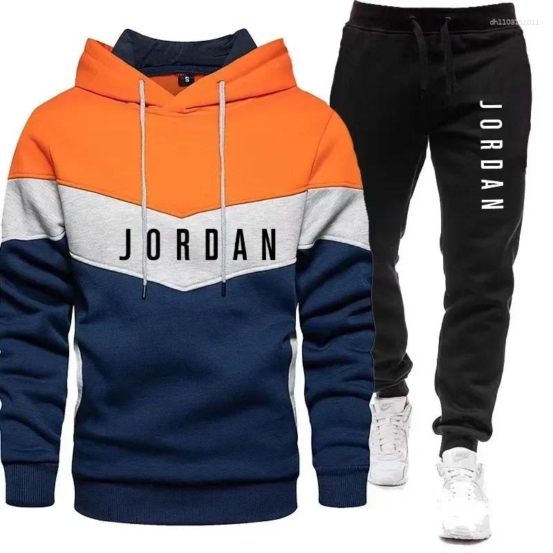 Men's Tracksuits A Stylish Two-piece Set For Autumn And Winter Jogging Fitness In 2025: Long-sleeved Sweatshirt Hooded