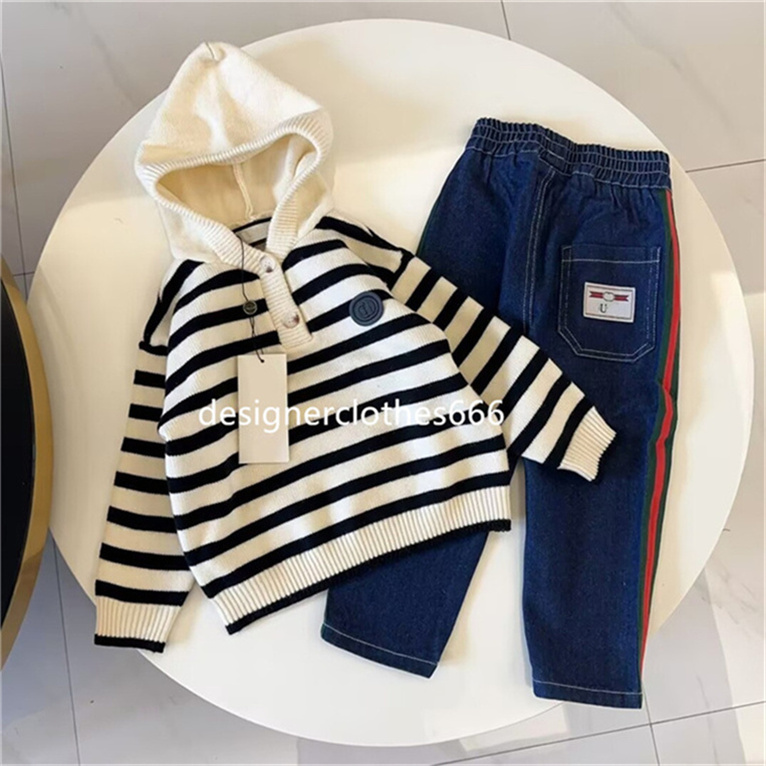 kids Designer Hooded Baby two-piece Children's brand clothing for boys and girls Warm fall and winter sportswear size 90-160cm R3