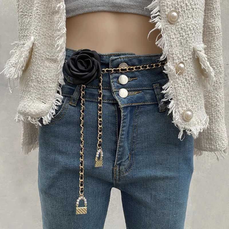 Fashion Fashion Flower Gold Chain Belt Female Waist Adjustable Punk Silver Metal Belts For Women High Quality Luxury Dress Pant Chains28 D250924