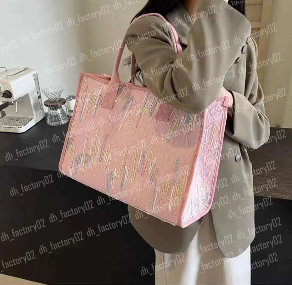 Designer women Totes Bag Top Original Embroidery BOOK Handbag Shopping Bags Women's Classic Handle Laptop Large Capacity bags dh_factory02