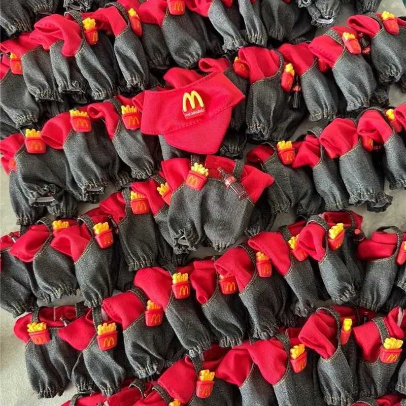 15 17cm For Labubu Bjd Fashion Coffee Cosplay Clothing Set Fast Food Fries Colo M Workwear Shoes Working Clothers Accessories C250924