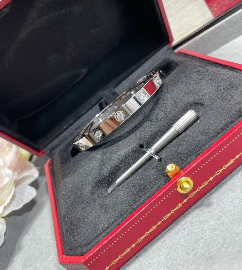 Designer Bracelet Fashion Luxury Jewelry Bangle Bracelets 18K Rise Gold Silver Titanium Steel Diamond bangles Armband for Men Women