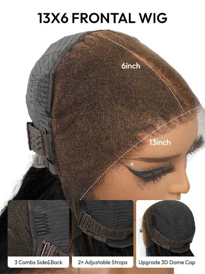 MShaped Lagos Hairline Silky Straight Human Hair Wig 13x6 HD Pre Styled Lace Frontal Wig 250 Melt Skin Swiss Glueless Lace Wig F250923