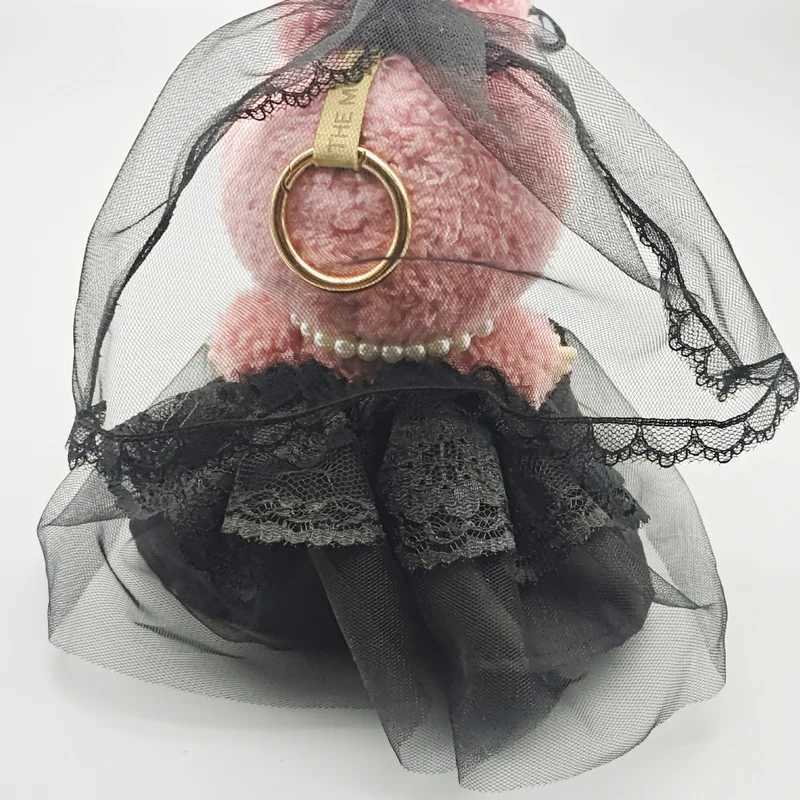 17cm Labubu Dress New Black Wedding Dress ThreePiece Set Veil Black Rose Princess Dress Set Vinyl Doll Replacement Outfit C250924