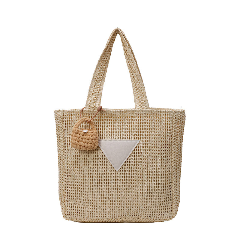 Ins Trend Casual Luxury Bag Designer Bag Woven Bag 2025 New Model Beach Vacation Large Capacity Straw Bag Fashion Shoulder Bag