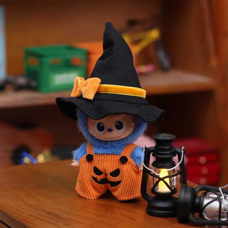 40 ClothLovely Halloween Clothes Set Cute Pumpkin Dress with Hat for Labubu V4 Doll Clothes Outfit Accessories C250924
