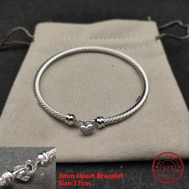 925 Sterling Silver Dy Hip Hop Open Bracelet 240521