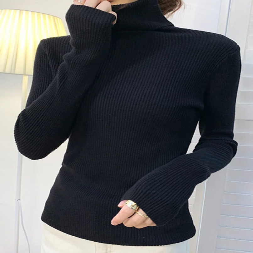 ITOOLIN Winter Women Turtleneck Sweater Basic Knitted Soft Pullovers Cashmere Jumpers For Women Elastic Warm Sweaters Autumn 241217