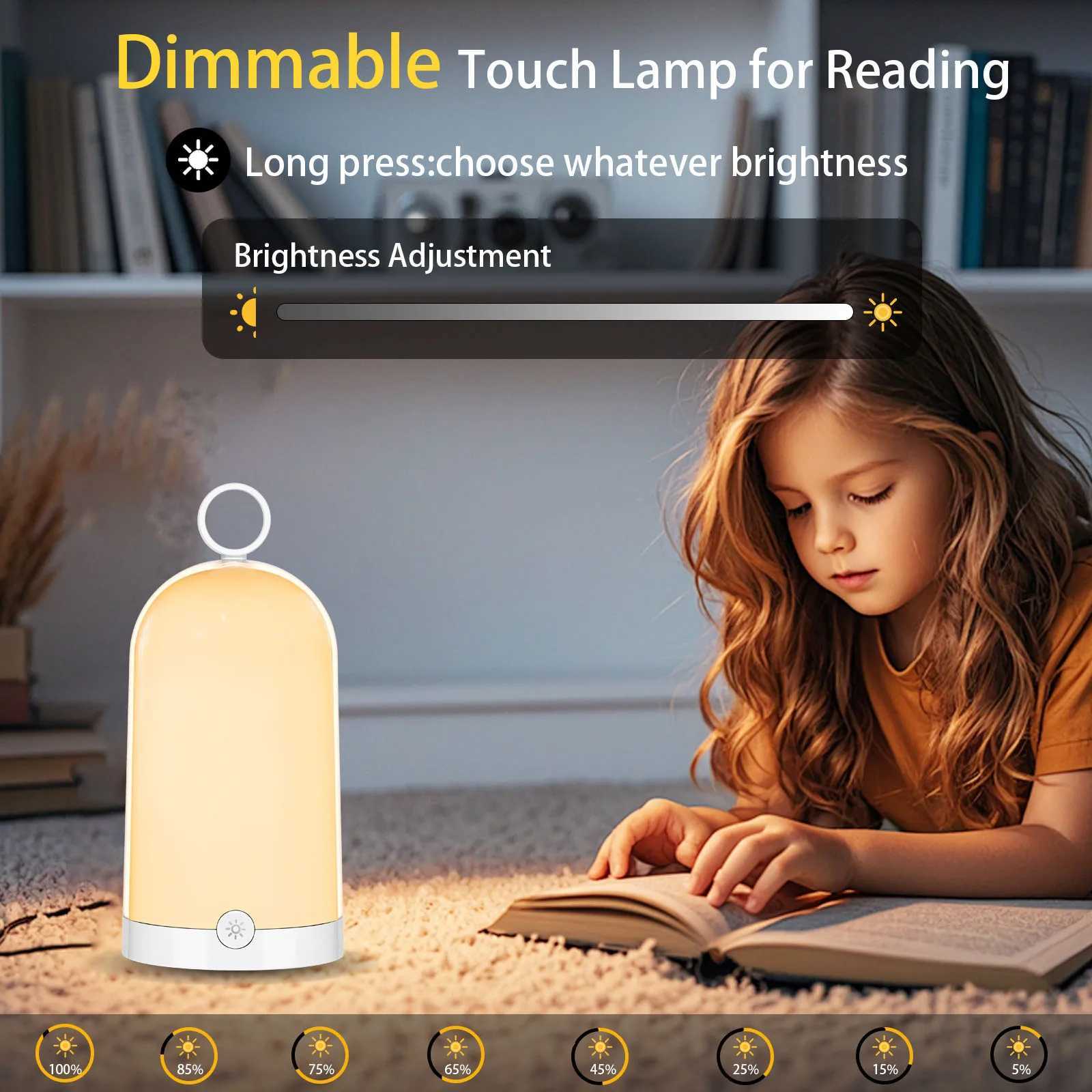 USB rechargeable lamp RGB portable home desk lamp touch night light bar coffee bar bedroom outdoor camping desk lamp C251115