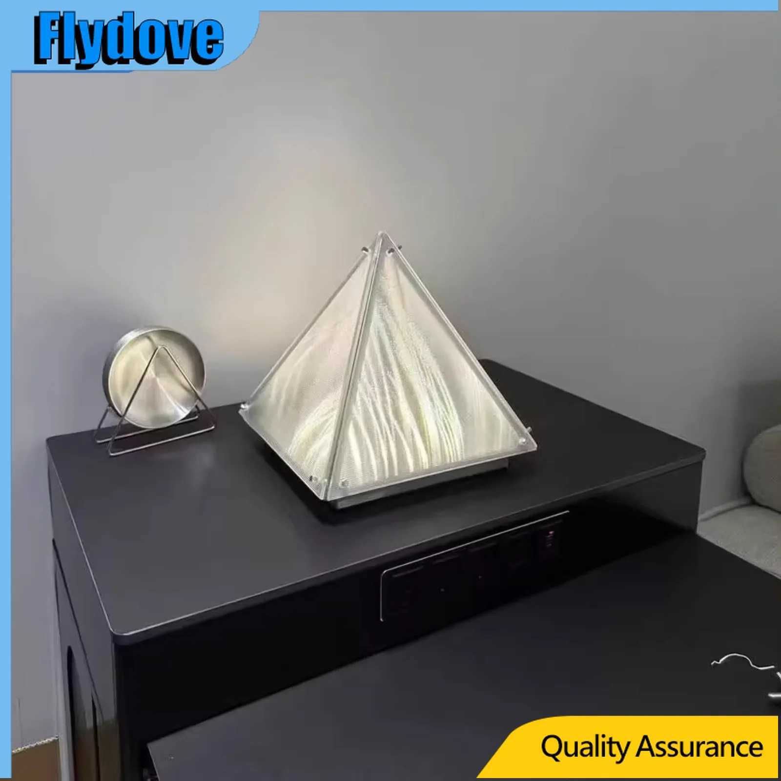 Flydove Nordic Minimalist Glass Desk Lamp Minimalist Designer Living Room Bedroom Decoration Creative Ambient Art Table Lamp C251115