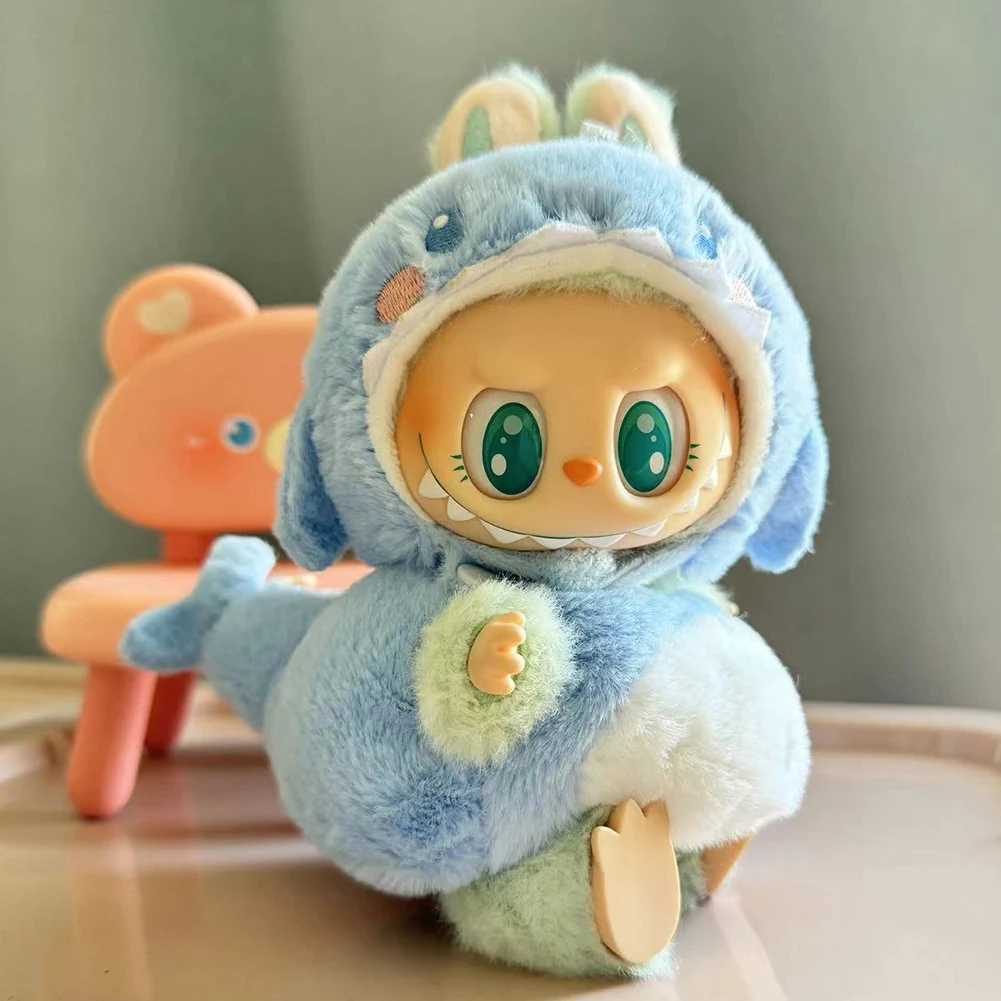 17cm Mini Plush Dolls Clothes Outfit Accessories for Labubu Dolls Sit Party Overall Cartoon Cute Animal V1V2 Idol Clothing Gift C250924