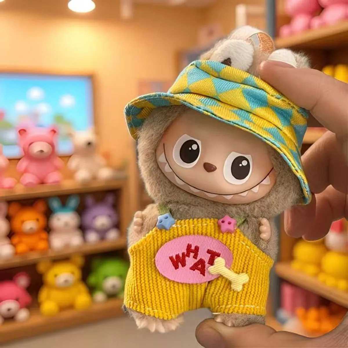 Plush Dolls Clothes for Mini Labubu 40 For Love Series Stylish Overalls Set DIY Outfit Accessories Gifts C250924