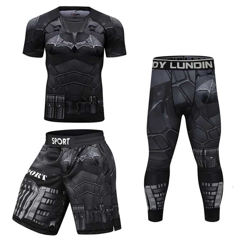 MMA Rashguard T Shirts Pants Rash Guard Shorts BJJ Tracksuit Boxing s Muay Thai Compression Men Kickboxing Sports Sets X250924